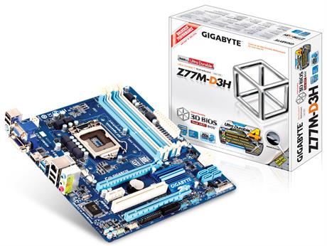 GIGABYTE Z77M-D3H 1155 אוברקלוקינג לוח אם Z77 צ'יפסט 1155 סוקט