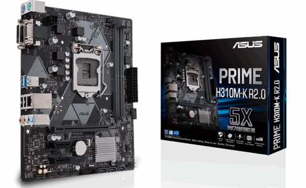 לוח אם Asus prime h310m-k r2.0
